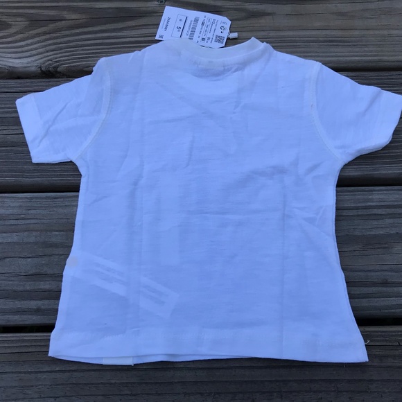 Zara Baby Boy Tee Shirt Top White 100% Cotton Top - Picture 5 of 7